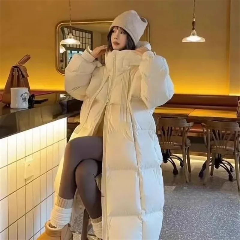 

New Winter Women Jacket Warm Parkas Female Thicken Puffer Coat Cotton Padded Parka Long Hooded Outwear Loose Women Snow Jacket