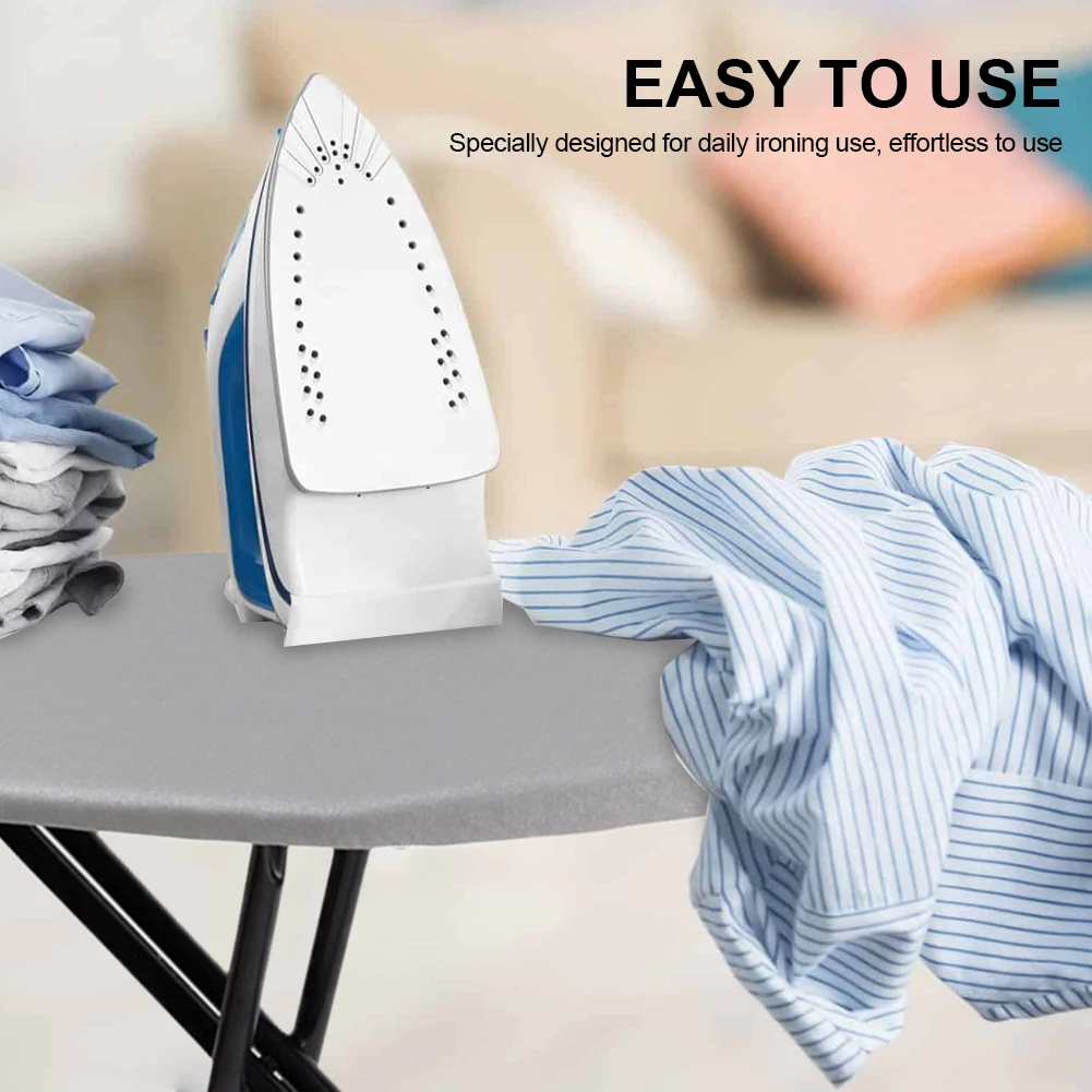 Heavy Duty Compact Iron Board Height Adjustable Full Size Ironing Board Metal Frame Ironing Board with Iron Rest Non-Slip Legs