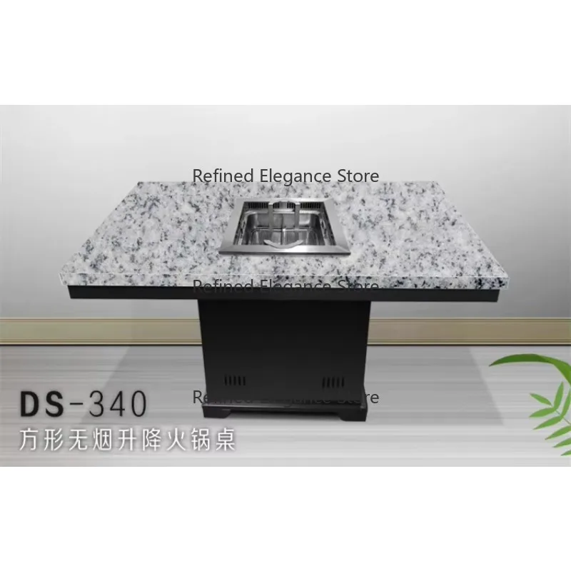 9L Stainless Steel Lifting Roast Boil Integrated Catering Equipment Multifunctional Restaurant Table Appliance