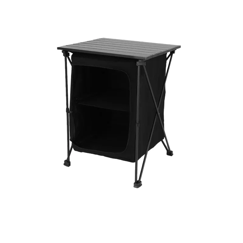 

Черный удобный алюминиевый складной стол для пикника, уличная мебель для кемпинга