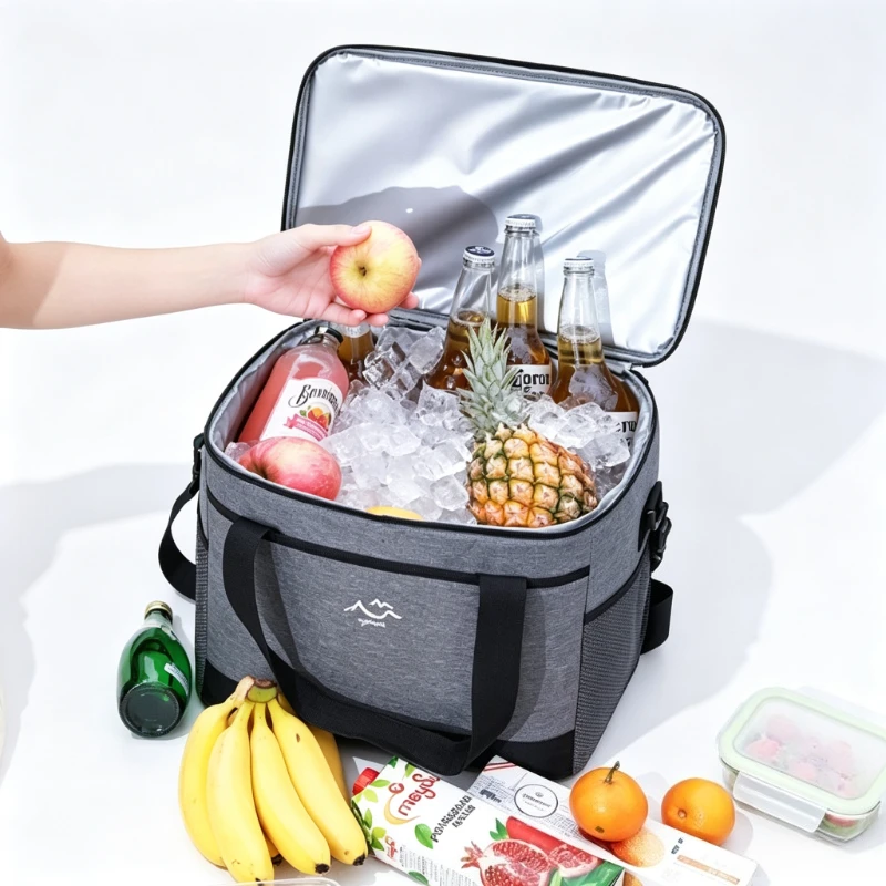 Large Capacity Cooler Bag Delivery Bag for Women Ice Pack Portable Lunch Bag Shoulder Tote for Picnic Camping Beach Outdoor