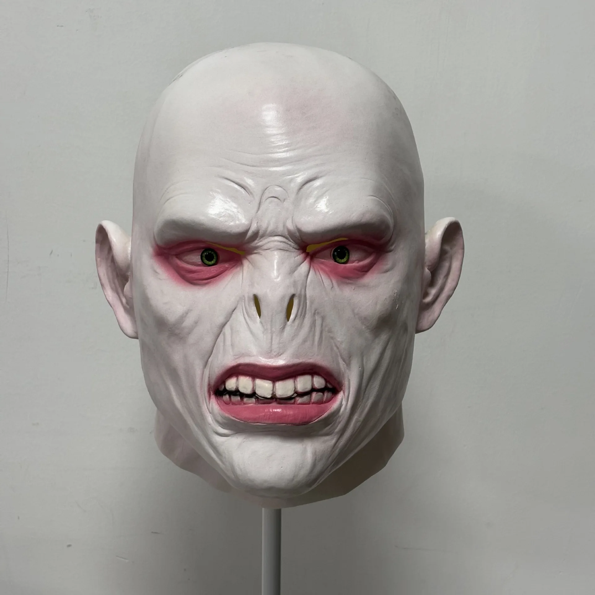 Weiße Dämonen-Monster-Vollkopf-Latexmaske Gruselige Horror-Kreatur-Maske Halloween Cosplay Karneval Kostüm-Requisite – Detail 2