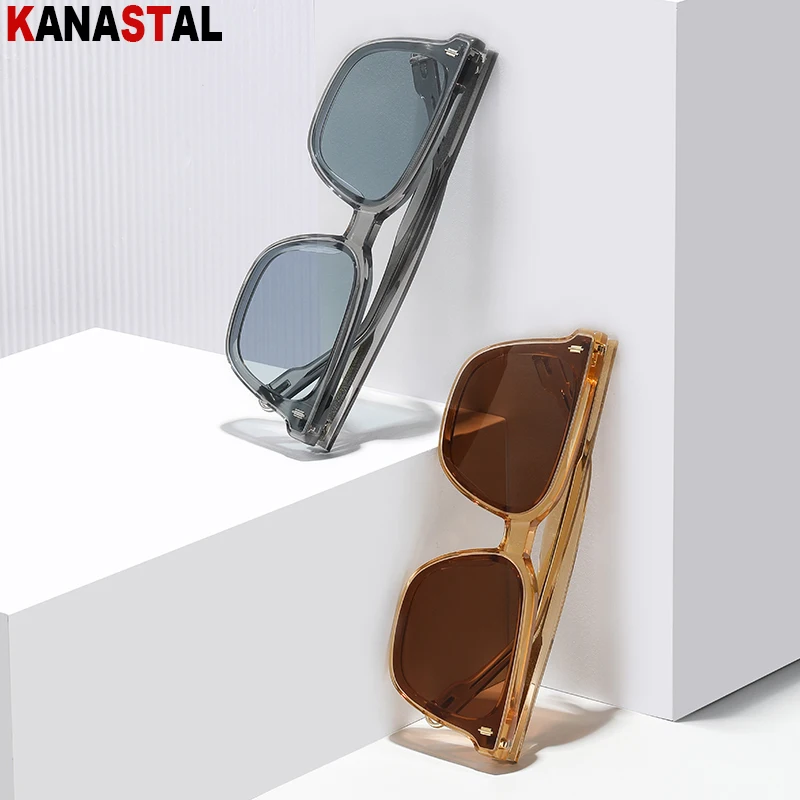 Women Polarized Sunglasses Men UV400 Sun Glasses Acetate Fibre Eyeglasses Frame Night Driving Camping Anti Glare Shade Eyewear