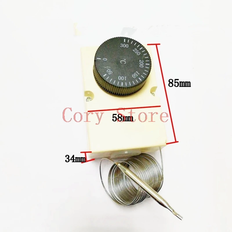 

Капиллярный термостат 0-40°C, 0-50°C, 0-60°C, ±30°C, 30-110°C, 50-300°C для электрических устройств, механический переключатель-регулятор температуры с ручкой