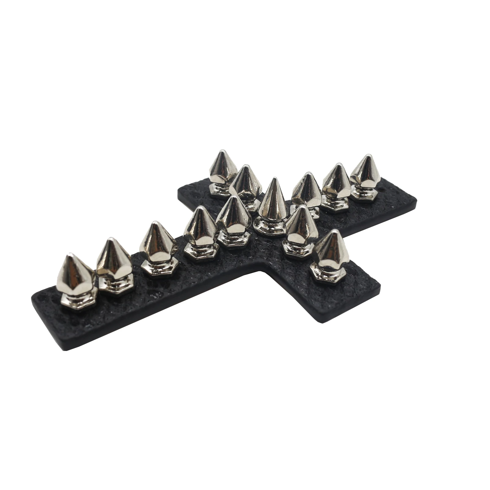 대형 가죽 리벳 라인석 크로스 초커, 히피 목걸이, 고스 펑크 여성 패션 성명, 십자가 참 주얼리 선물