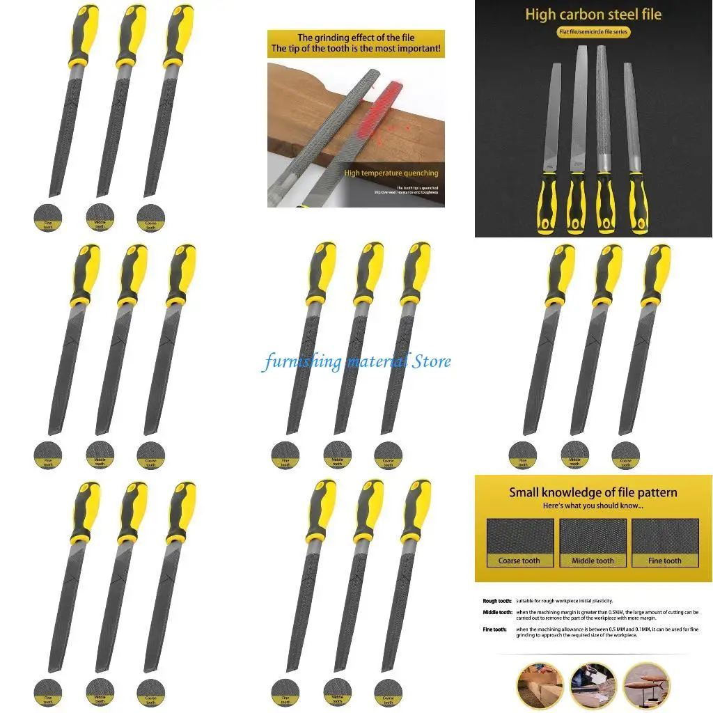 

Y5GD 1PC Rasp Files Tool for Woodworking Flat and Half Round Shapes