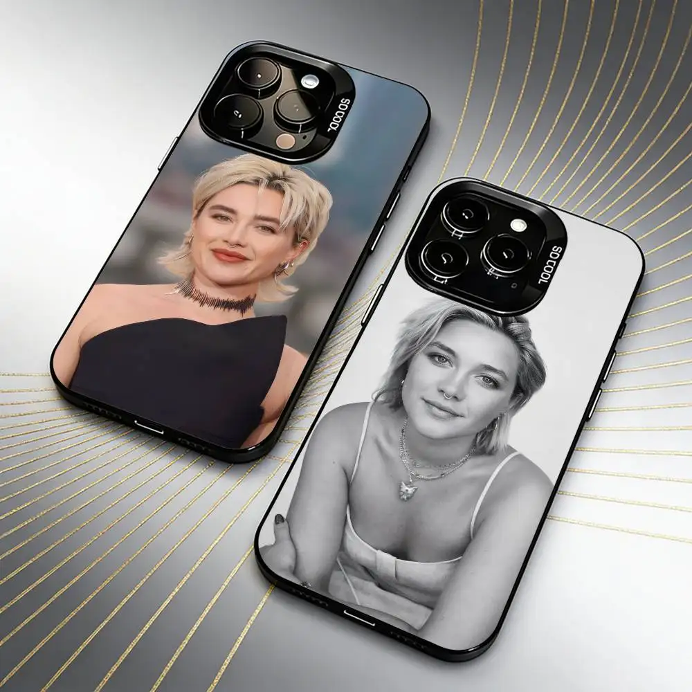 

F-Florence PughS Little Women Phone Case For iPhone 16 17 15 14 12 13 Pro Max Black Candy Matte Shockproof Cover