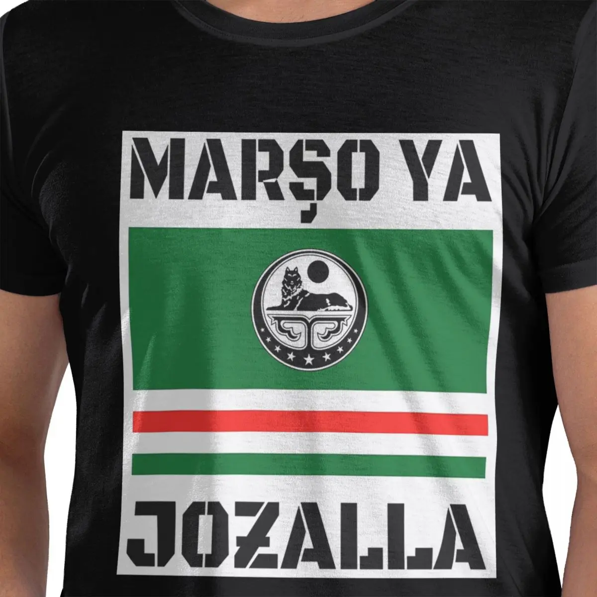 

Marso Ya Jozalla Ichkeria Флаг Футболка из 100% хлопка Мужские модные футболки Мужские футболки с круглым вырезом и коротким рукавом S-6XL
