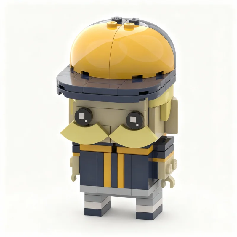 139pcs MOC BrickHeadz Bernie Brewer Milwaukee Brewers Racing Sausages Model Building Blocks Construction Christmas Gifts 3D