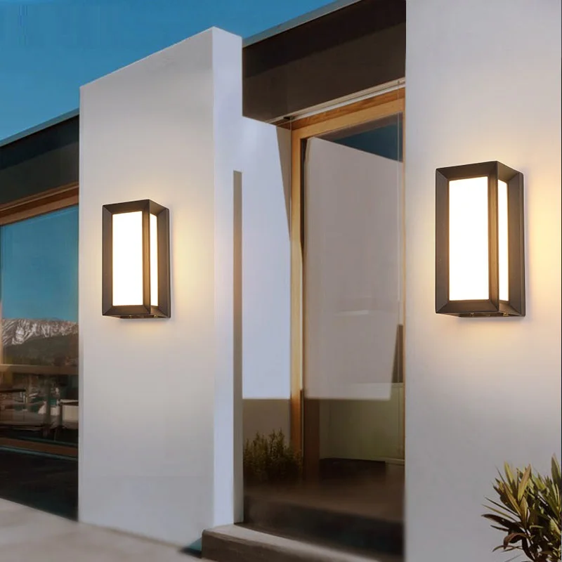 LED Acrylic Wall Lamp Modern Minimalist Outdoor Garden Hotel Moisture-proof Light Terrace Courtyard IP65 Waterproof Lamp Fixture