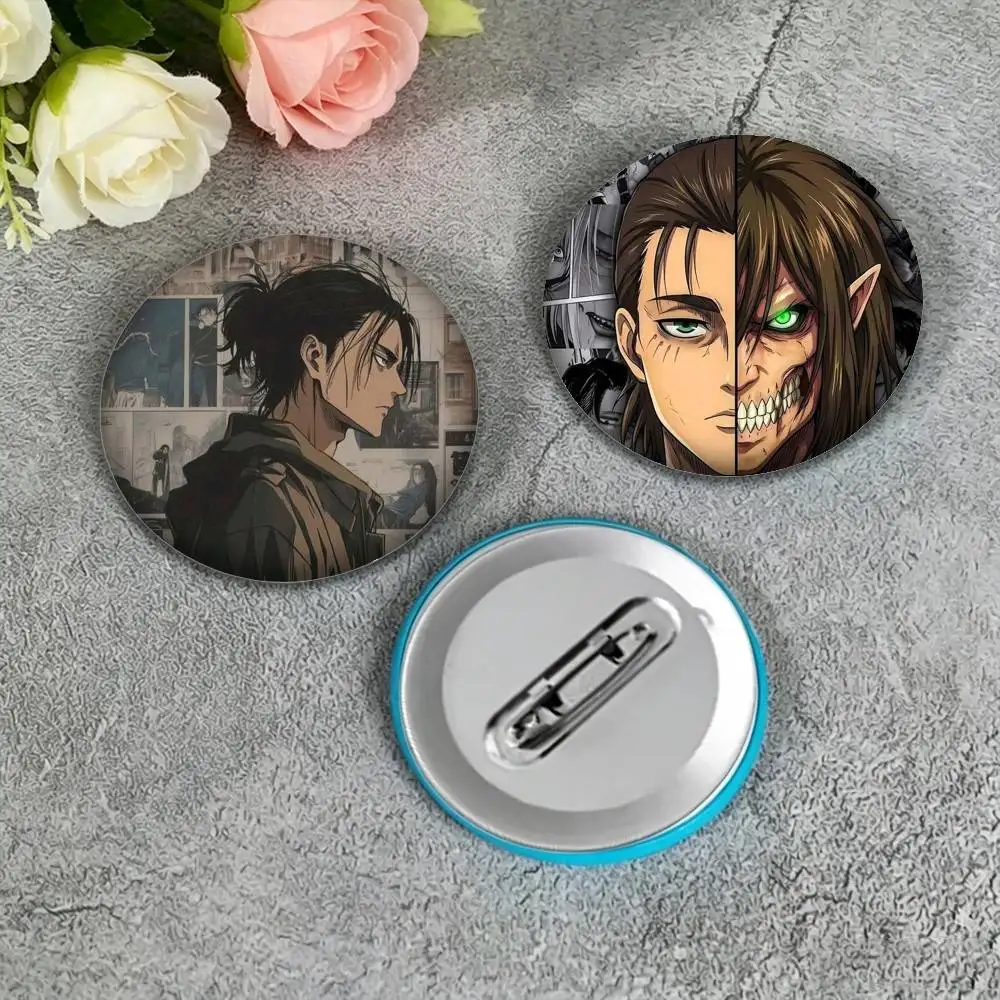 A-Attack On Titan E-Eren Founding Titan  25mm 32mm 44mm 58mm 75mm Brooches Badges Pins for Accessories Gift