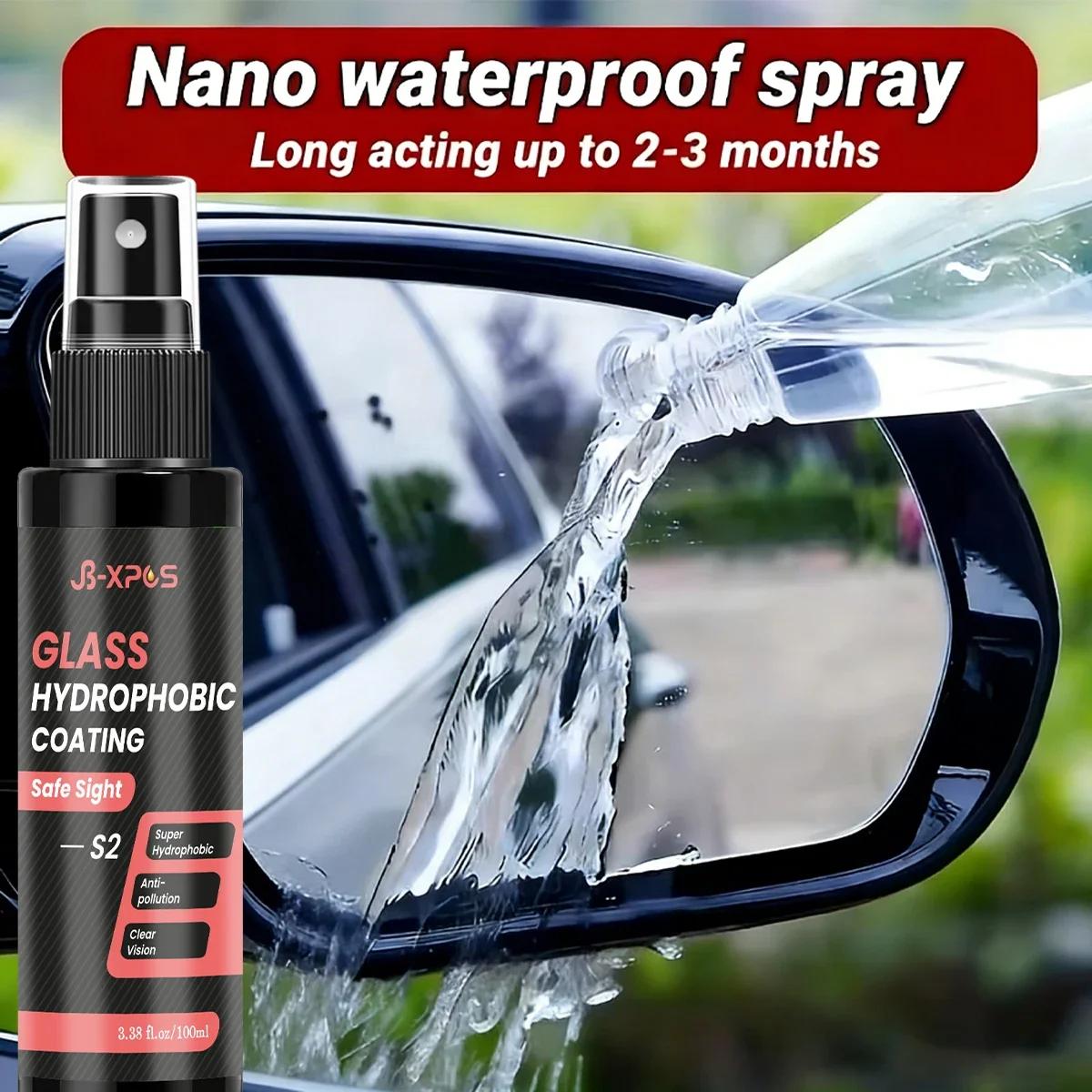 Windshield Water Repellent Spray Car Glass Anti-Rain Coating Agent Improve Driving Vision for Vehicle Mirror YT0203