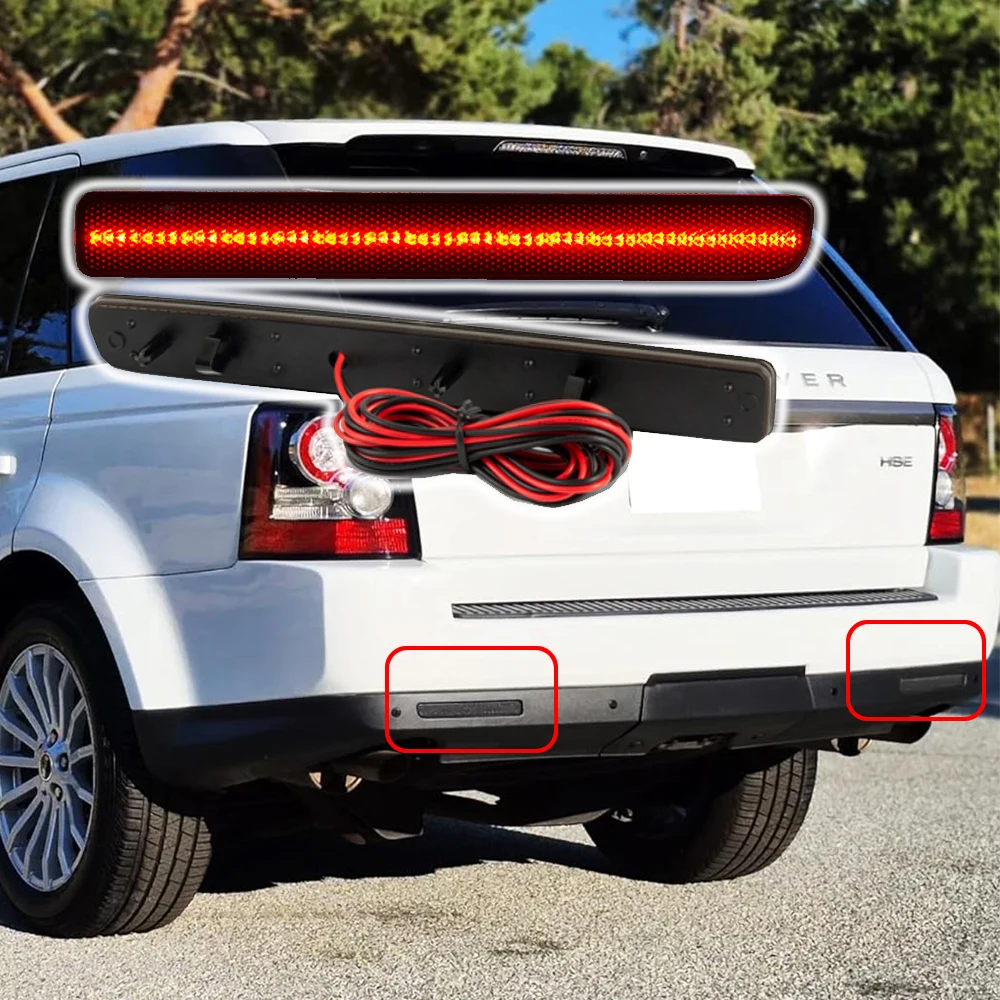 

Задний бампер с затемненными линзами и светодиодными стоп-сигналами для Land Rover Discovery 3 4 LR3 LR4 Range Rover Sport L320 (рестайлинг), автомобильные лампы