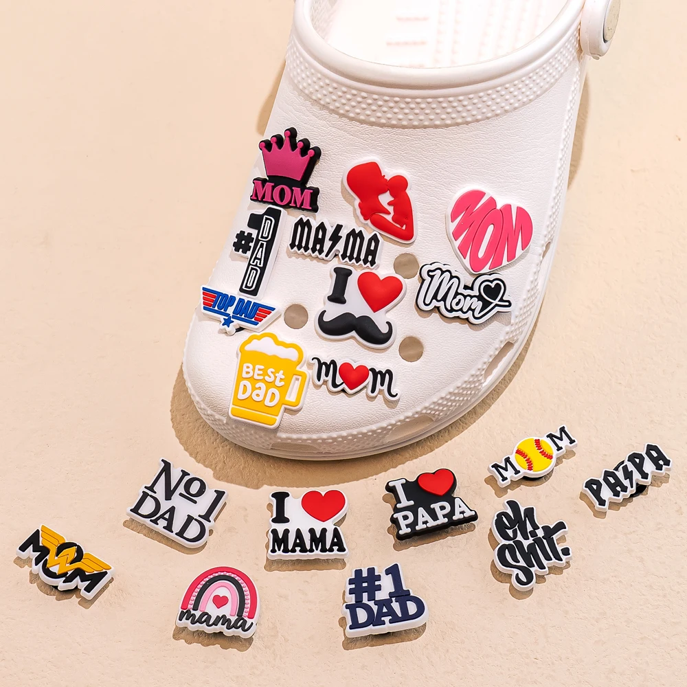 1/50 Stück Schuhanhänger für Familie, Mutter, Baby, Papa, Schuhdekorationen, Anstecknadeln für Frauen, Männer, Kinder, Ornament, Geschenk, Schuhzubehör, Schnalle – Detail 8
