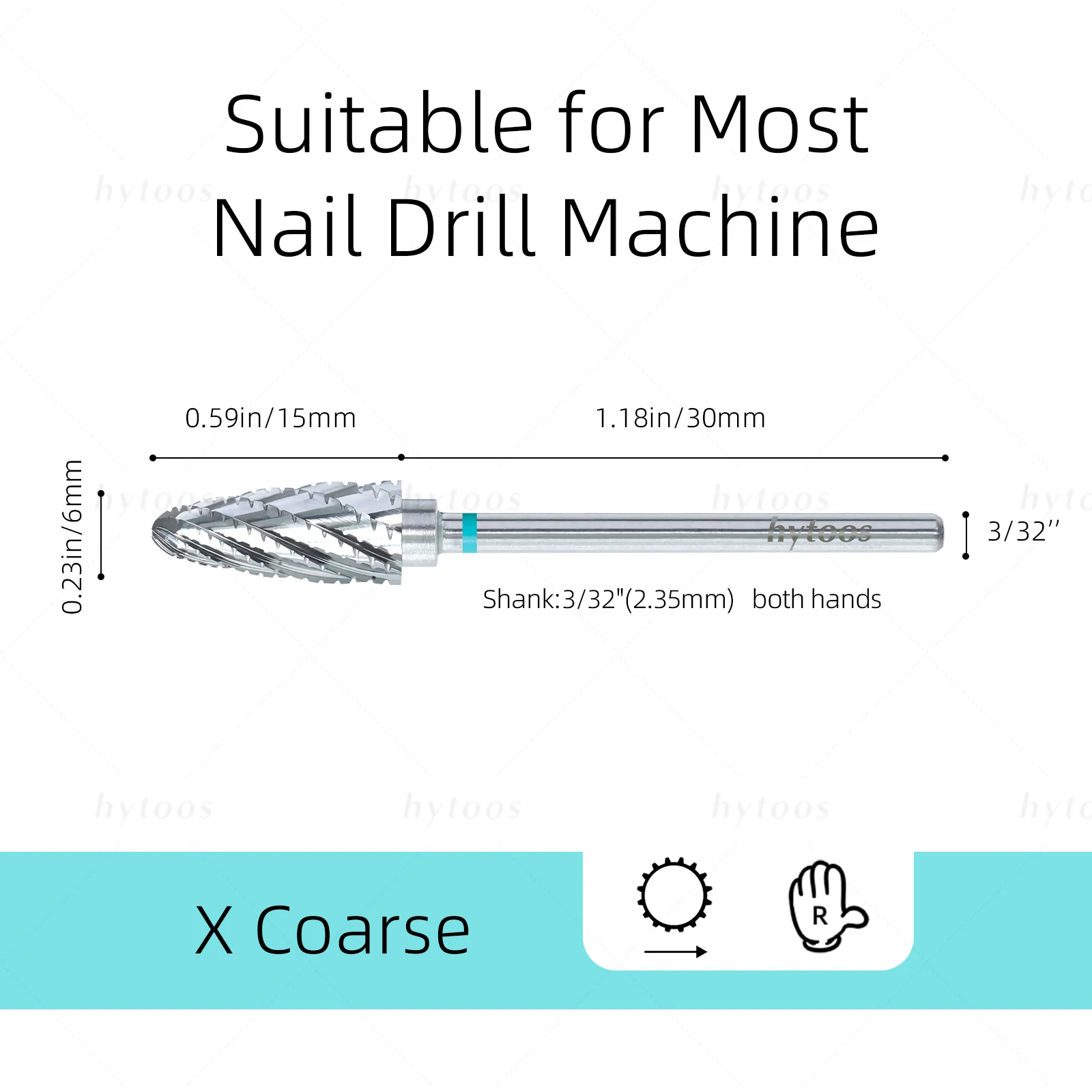 HYTOOS Tornado Carbide Nail Boren Pro Acryl Nail Bit Dikke Gel Removal Tool Elektrische Boren Bestand Manicure Accessoires