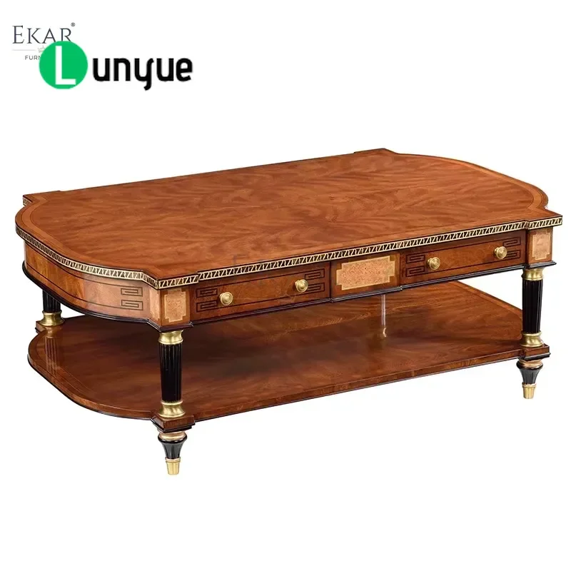 Classic Solid Wood Coffee Table Elegant Exquisite Design for Living Room Centerpiece Durable Furniture Home Decor