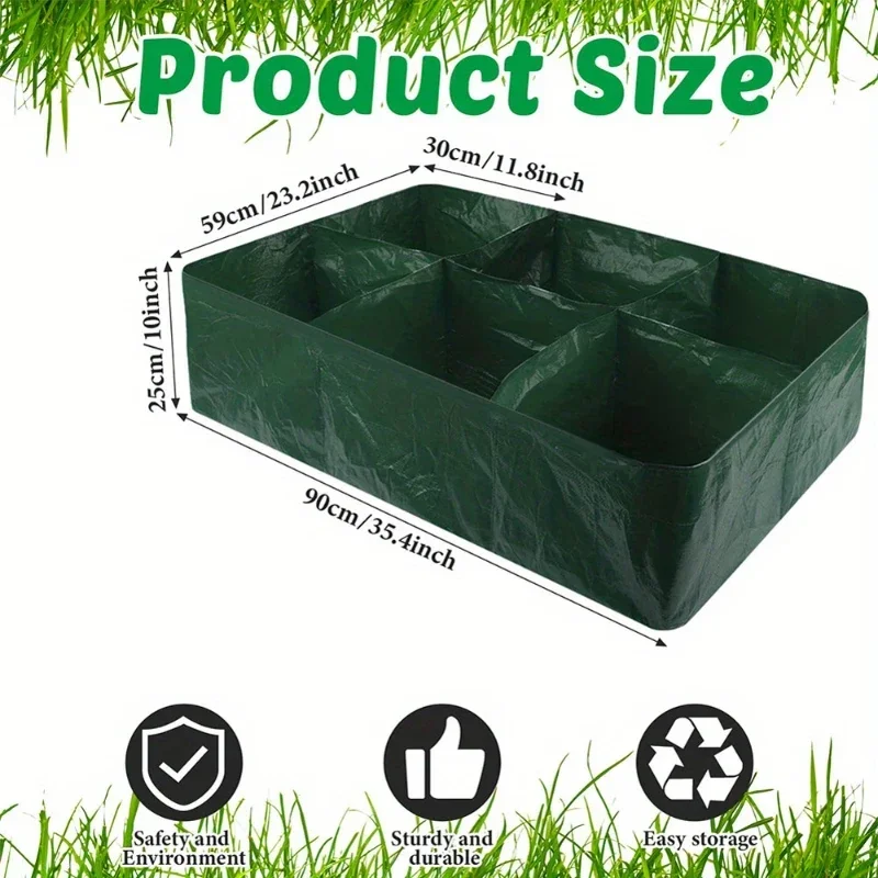New Arrival Eco-Friendly 2-Grid Vegetable Planting Bag Portable Raised Bed Reusable Growing Container for Flower Garden