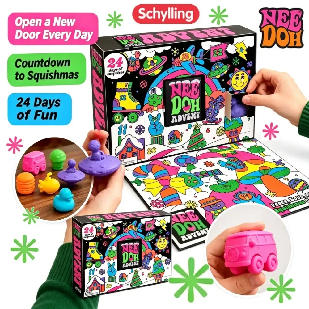 2026 NEEDOH Advent Calendar for Kids 24 Day 3D PVC Dolls Christmas New Year Countdown Surprise Gift!