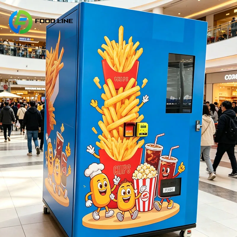 Fully Automatic Smart French Fries Vending Machine Commercial Fries Kiosk Potato Chips Robot Payment Dispensing Customized