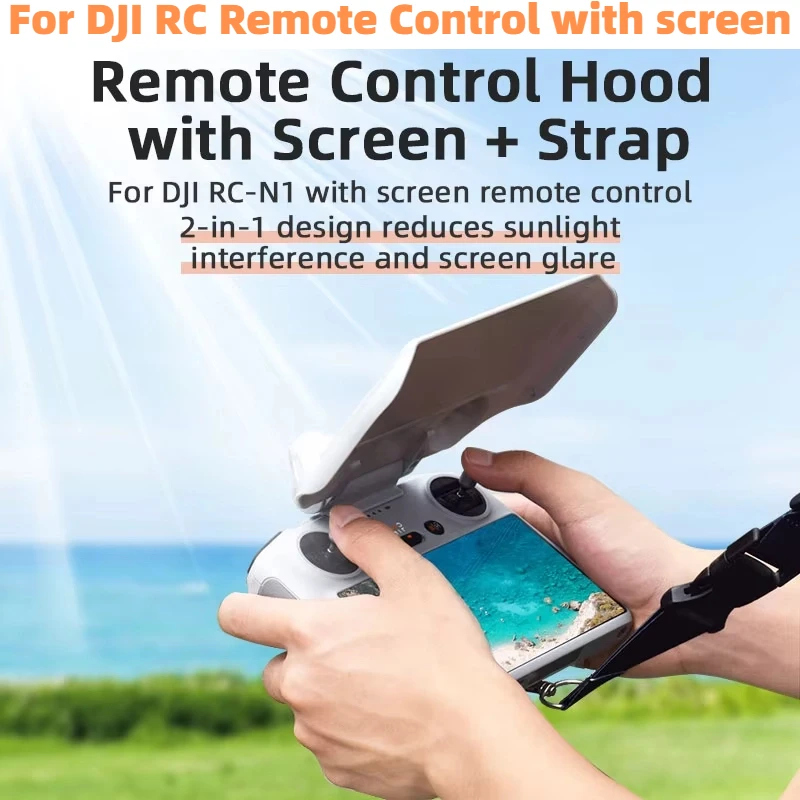 For DJI RC with screen remote control visor RC lanyard Light blocker sunshade accessories