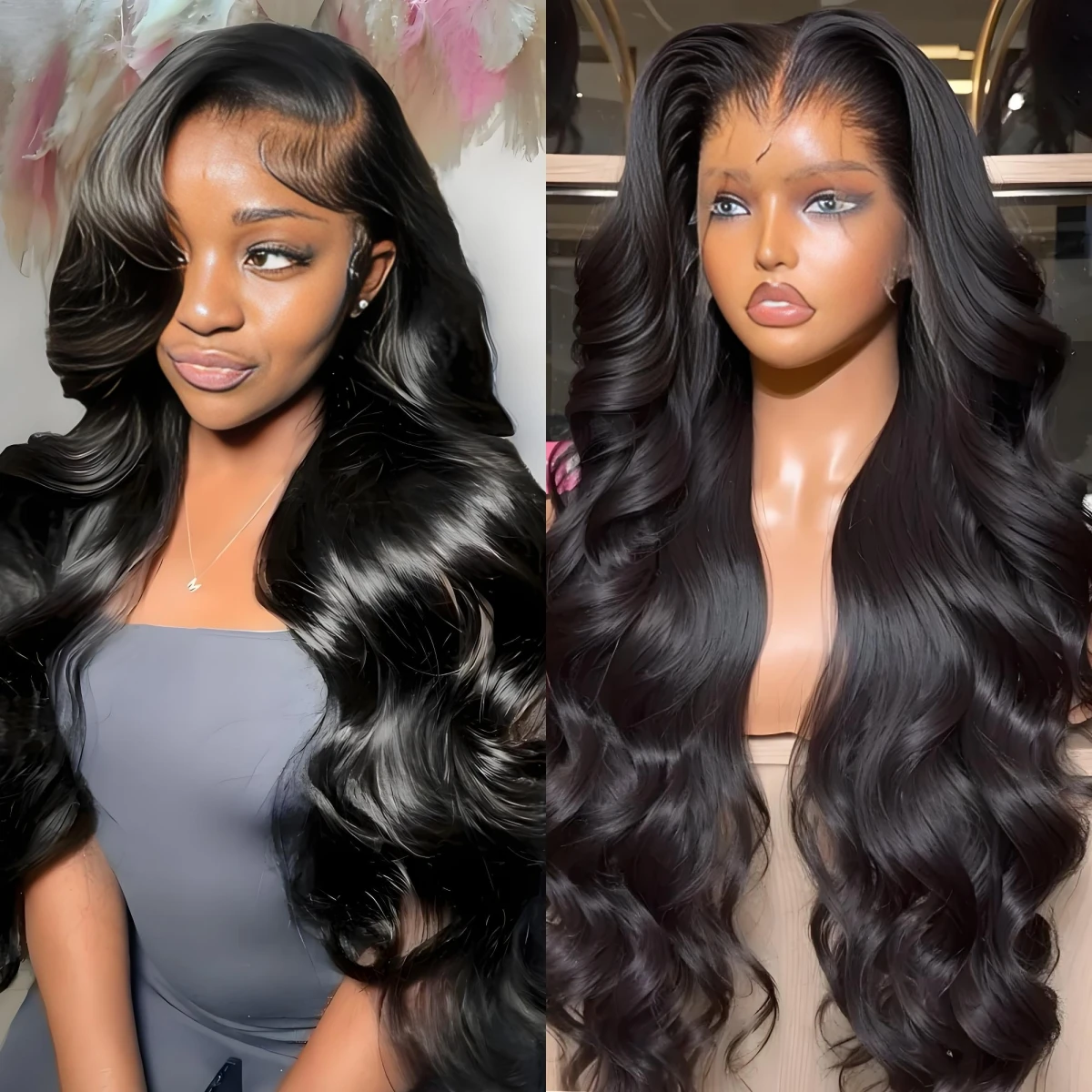 

Парики из натуральных волос объемной волны 13x4 13x6 Hd Прозрачные кружевные фронтальные парики 200 Плотность 40 дюймов Предварительно выщипанные глубокие волны Парики фронта шнурка