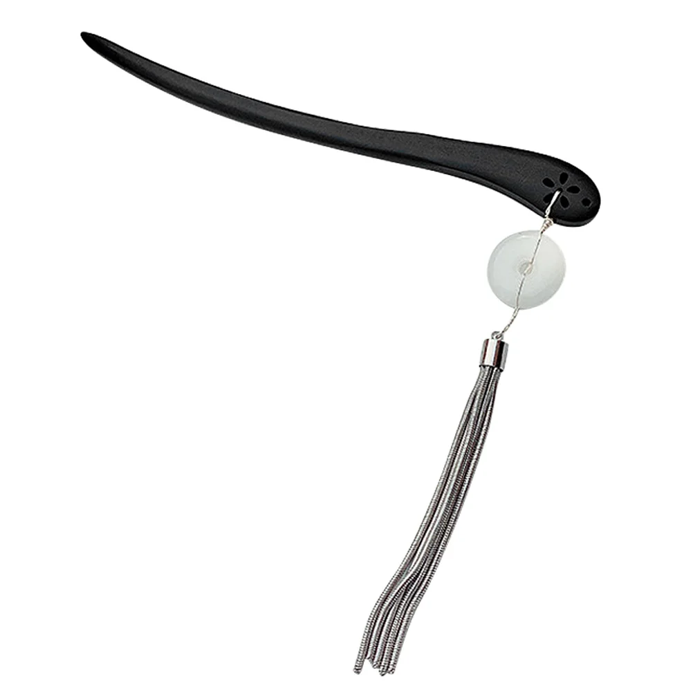 

Retro Hair Pin Vintage Chopsticks Smooth Edges Chinese Style Accessory Ancient Wood Hair Decor Synthetic Jade Stick Hanfu