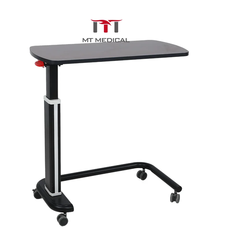 MT Medical Portable Hospital Overbed Table for Dining Height Adjustable Medical Overbed Table