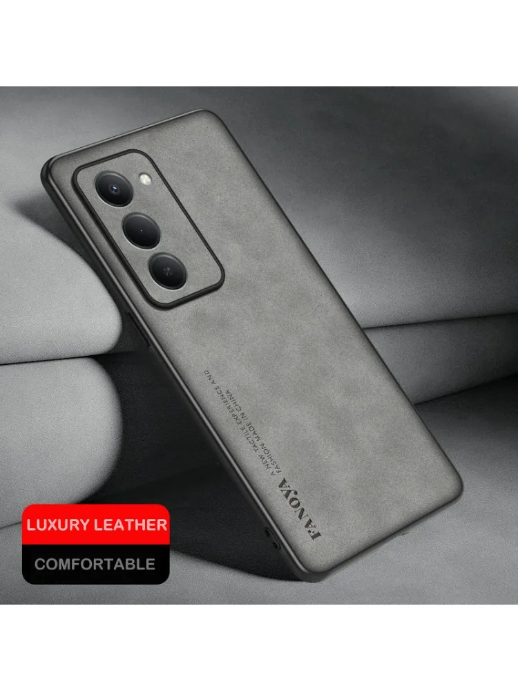 Coque pour Xiaomi Redmi 15 5G, lentille de protection en cuir d'agneau, Coque Redmi 14C 13C, Coque souple en TPU antichoc