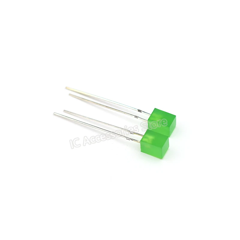 100pcs 5X5X7 emerald green light LED light-emitting diode 5*5*7 green light bead highlight square diode