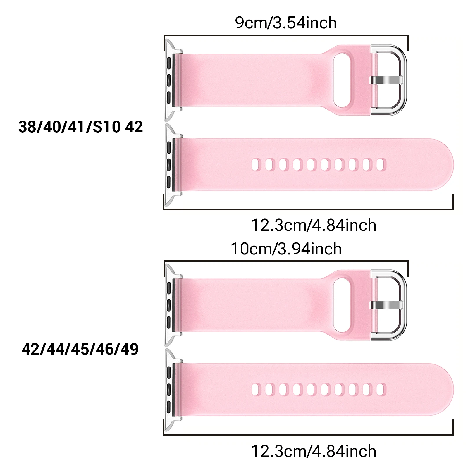 Luminous Silicone Watch Strap, For Apple Watch Ultra/Series 11 10 9 8 7 6 5 4 3 2 1/SE 38/40/41/S10 11 42/42/44/45/46/49 mm