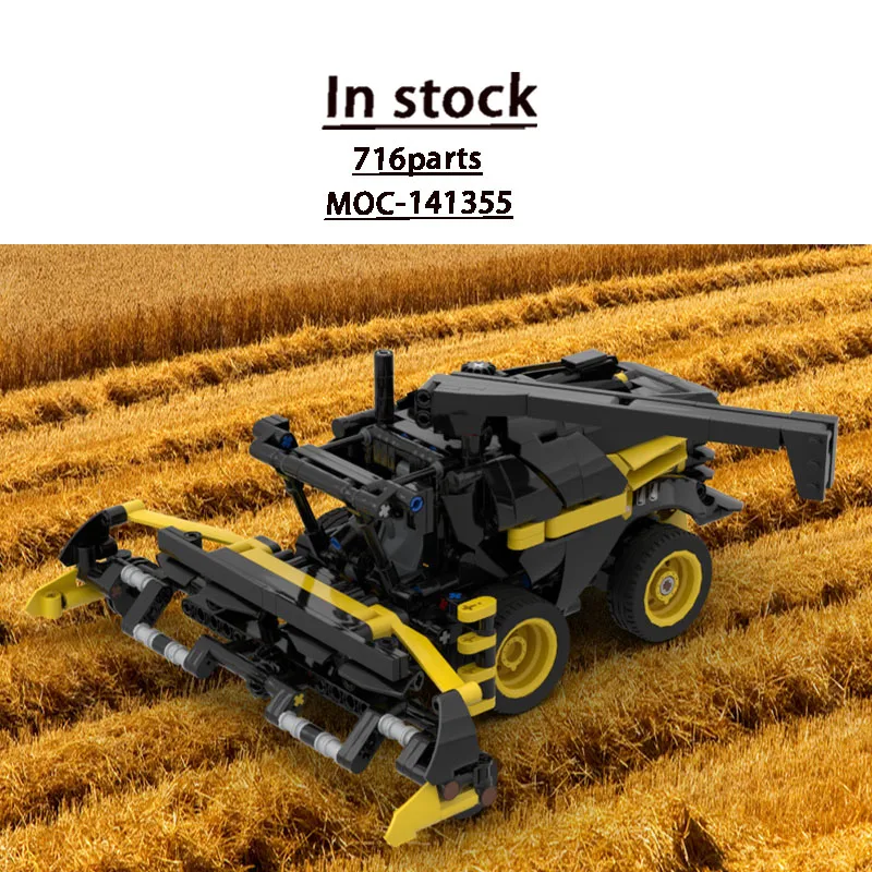 

MOC-141355 City Farm Agricultural Combine Harvester Building Block Model 716 Parts Boys' Children's Birthday Christmas Toy Gift