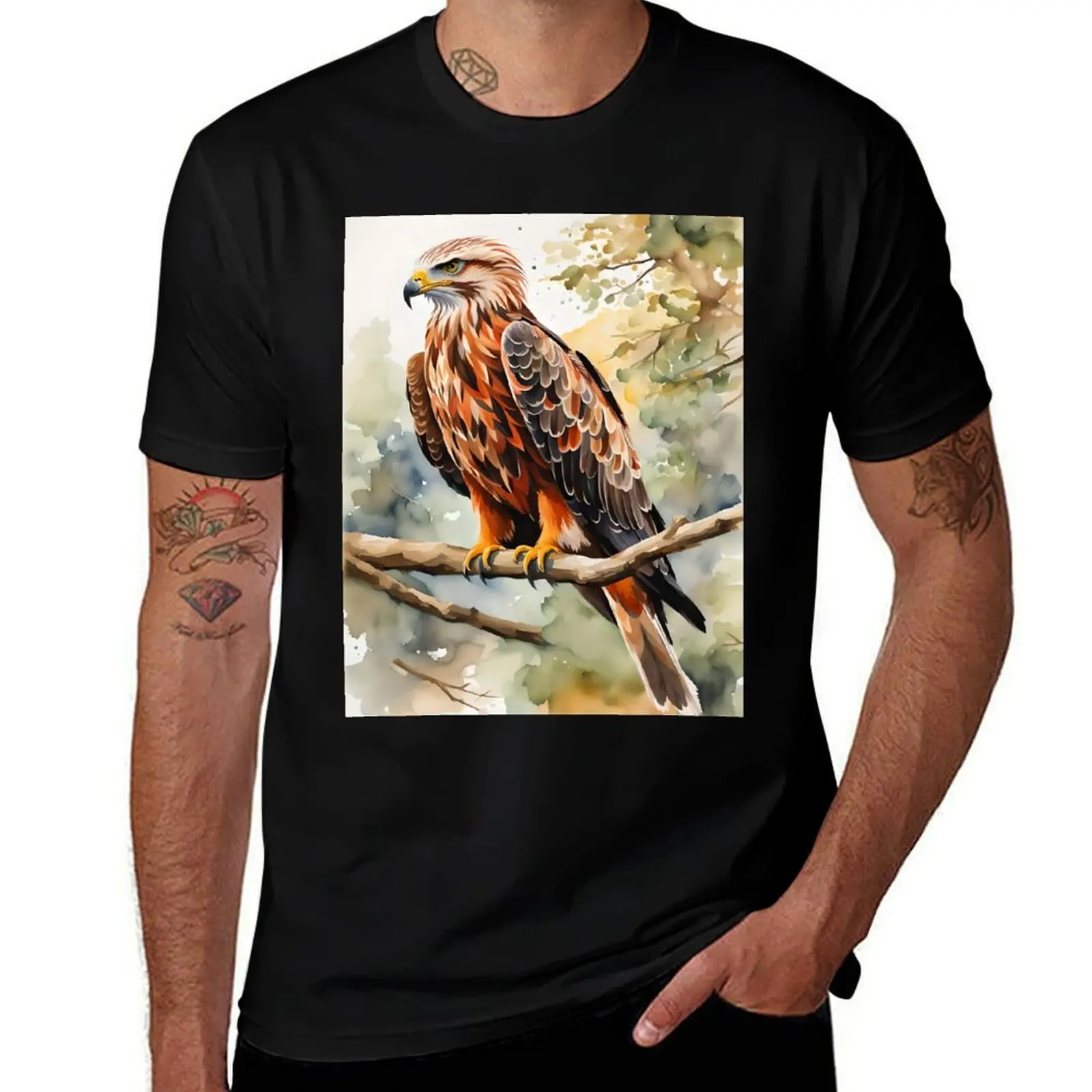 

Red Kite (Milvus milvus) - British Birds of Prey T-Shirt graphic t shirt vintage hippie clothes for a boy t shirts men