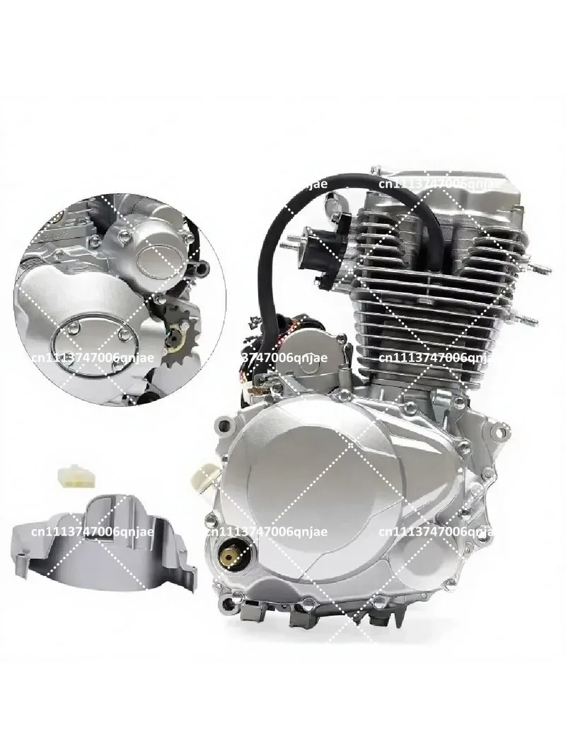 250CC 4-Stroke Vertical Engine Motorcycle ATV CG250 5-Speed Manual Transmission Intake Pipe Drive Sprocket Spark Plug