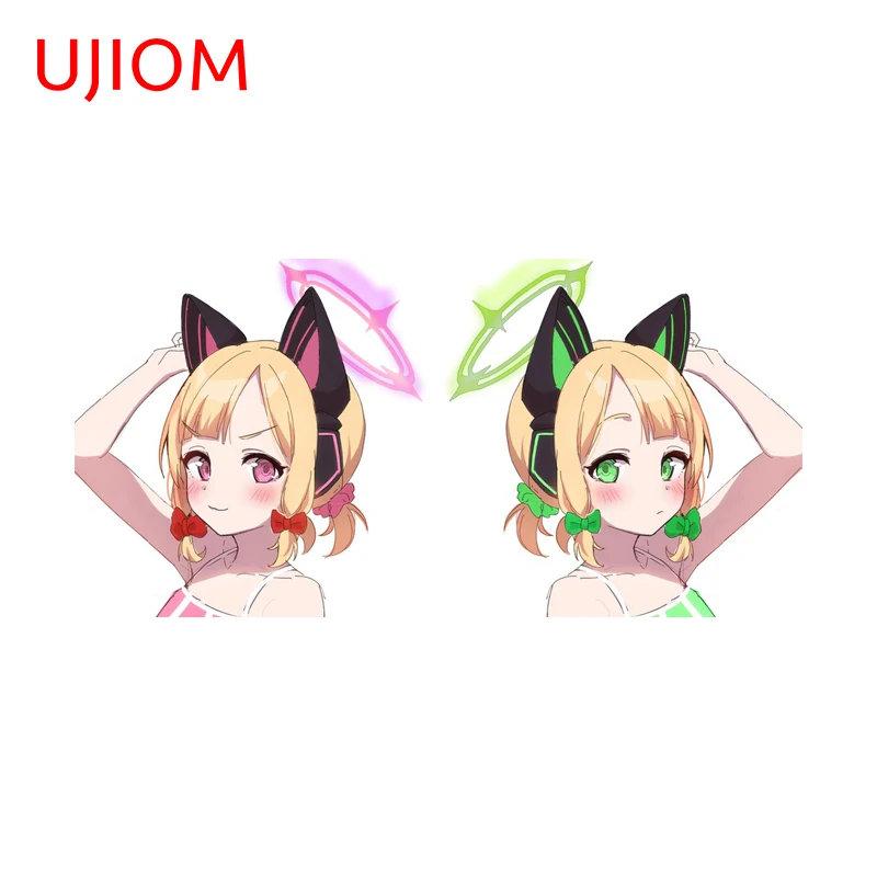UJIOM Ai Blue Archive Momoi Wall Sticker Without Censorship Silhouette Style Decal For Living Otaku Room DIY Decorations