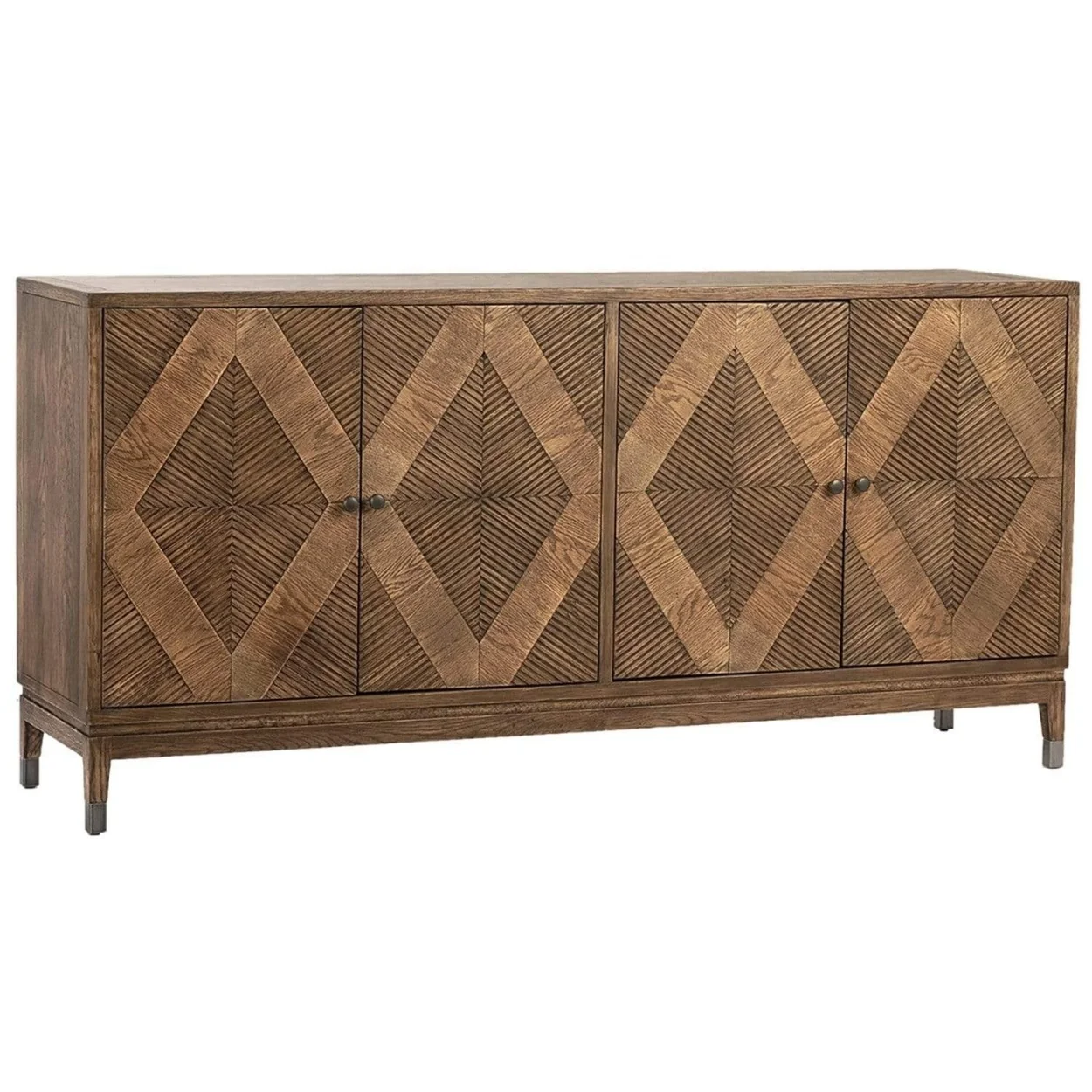 # Transitional Style Brown  Wood Two Shelves Inside and Plenty of Storage Sideboard