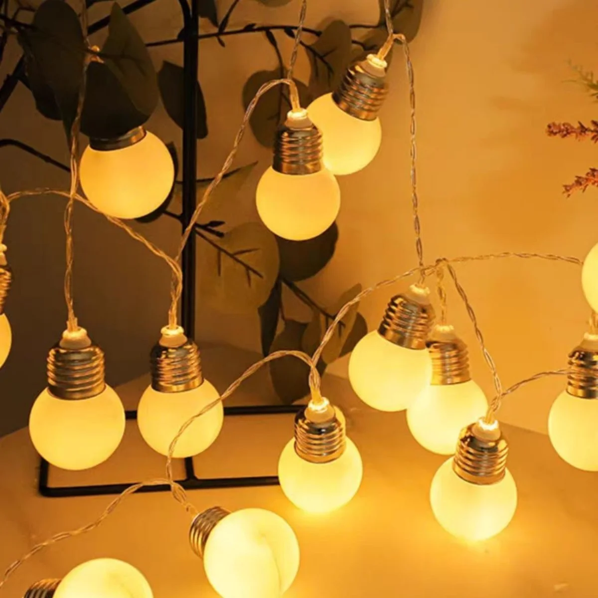 Lampadina a LED filettata stringa decorazione per tenda da campeggio esterna atmosfera retrò simulazione lampadina decorazione per feste