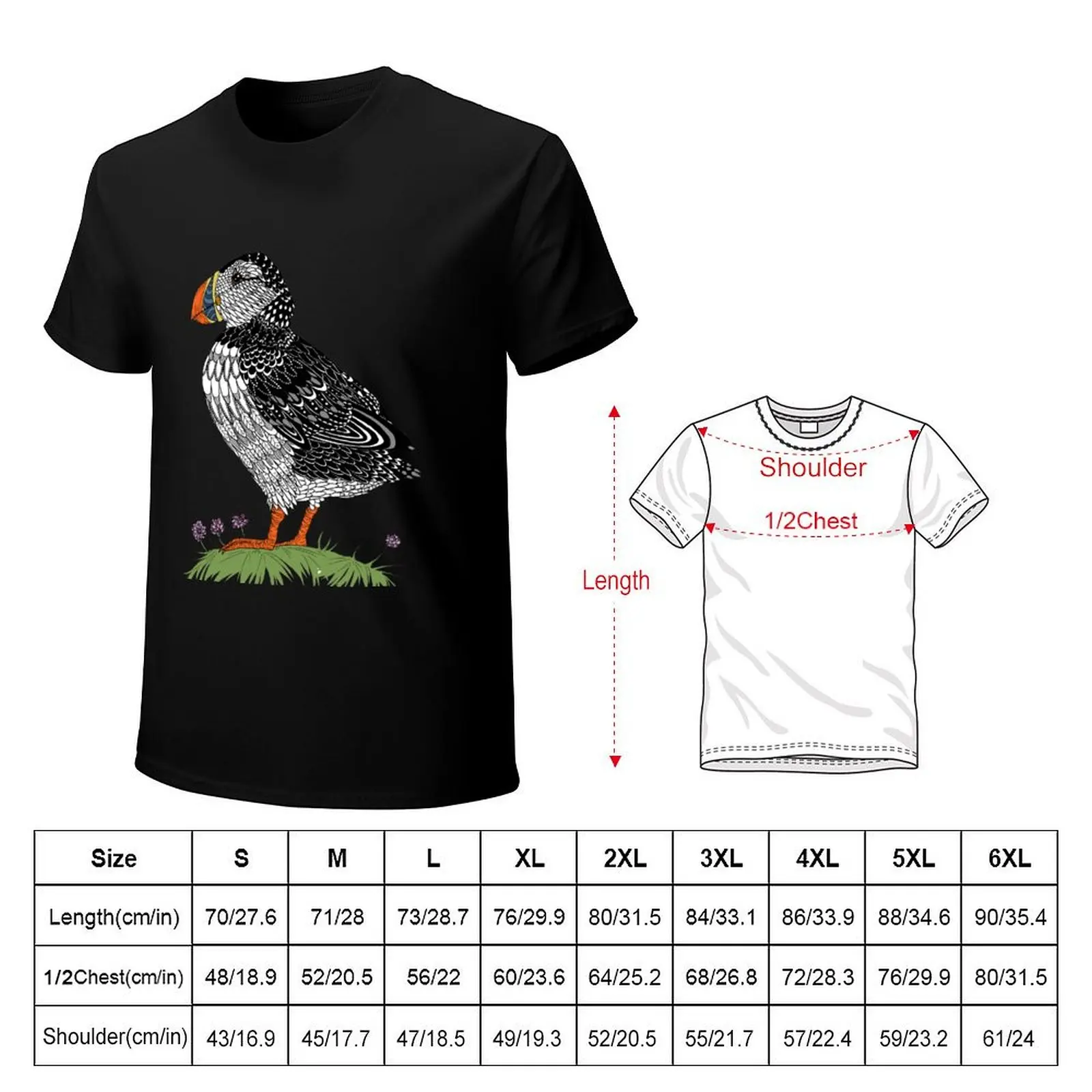 Puffin in colour T-Shirt Quick Dry Sports Short Sleeve Tee
