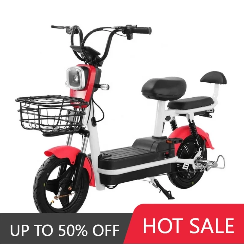 RRE Factory direct sales of 14-inch electric scooter, electric bicycle with 48V 350W steel frame, portable 12A battery electric