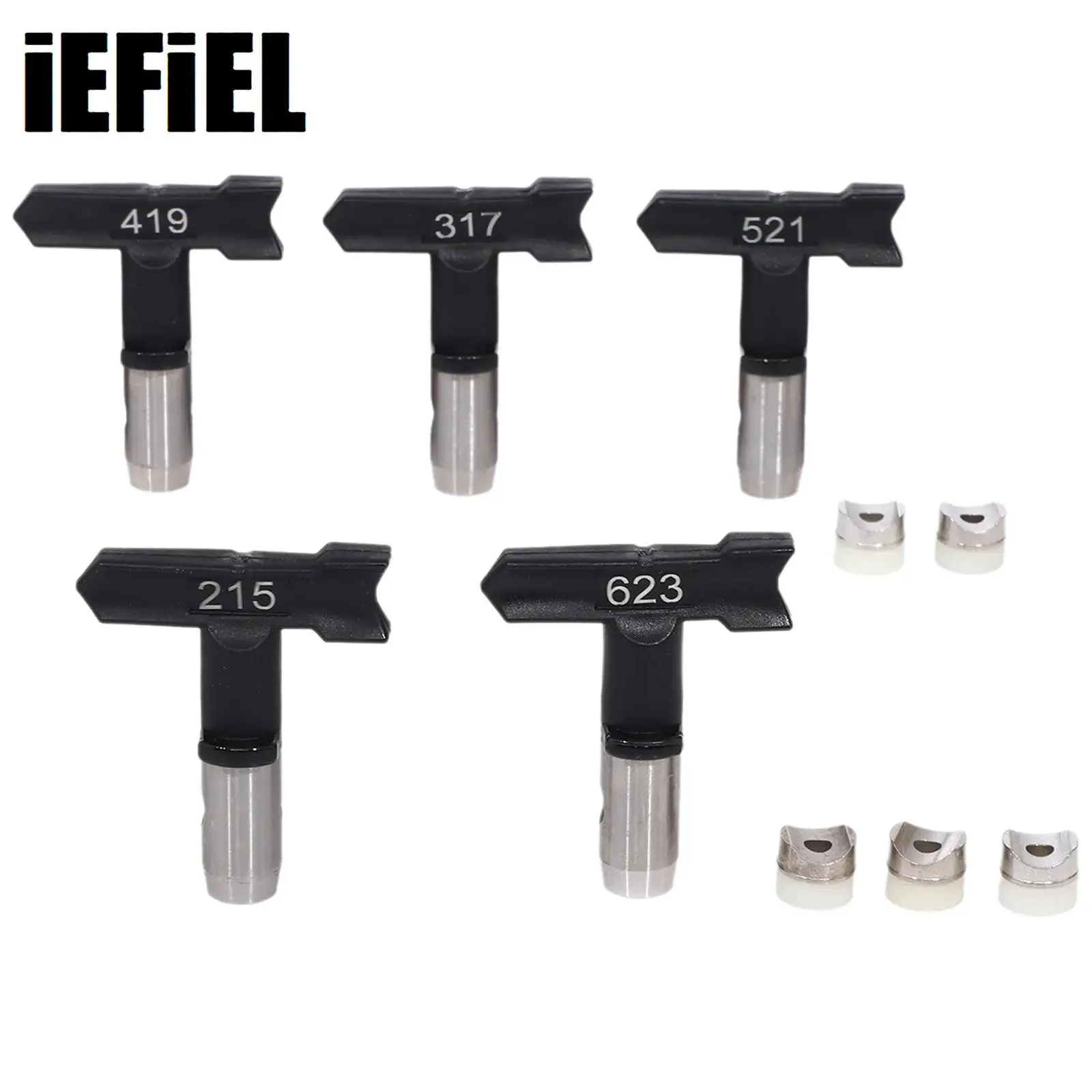 

Airless Spraying Sprayer Tips Daily Machine Parts Universal Reversible Sprayer Tips 5Pcs Easy Installation Paint Sprayer Tips