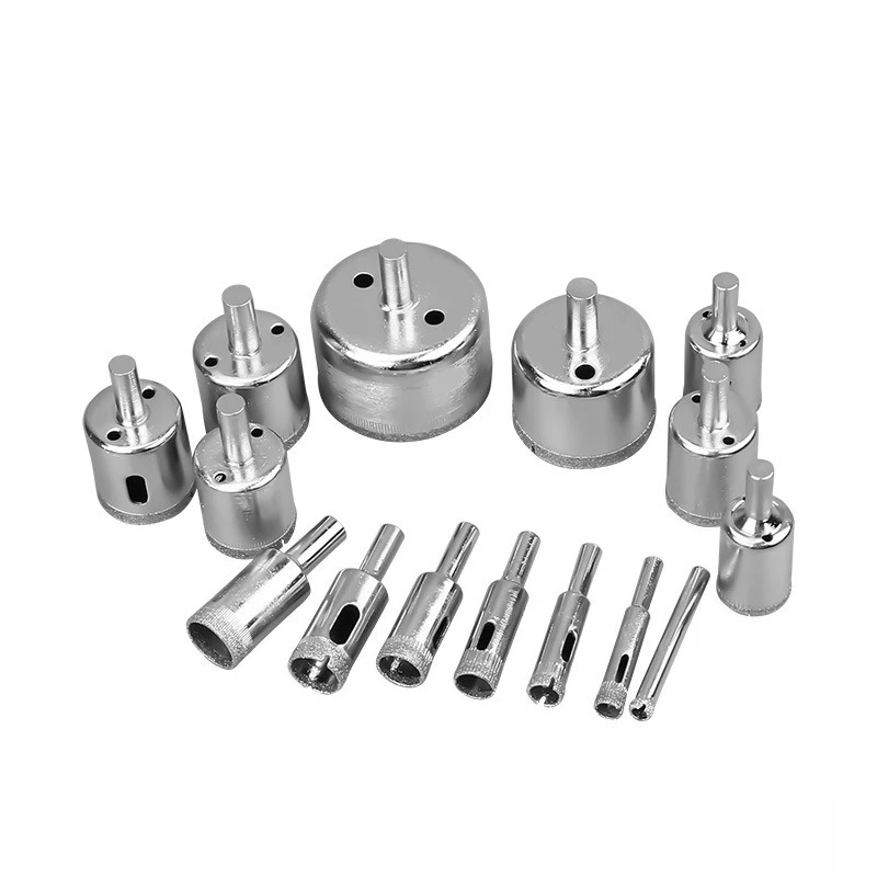 

15-Piece hole opener, diamond glass, ceramics. Marble hole opener, Buddha bead round grinder