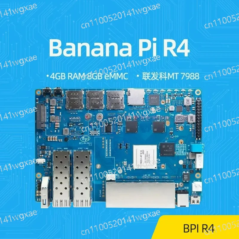 Pi BPI-R4 Development Board MediaTek MT7988 Chip Open Source Router Main Board For DIY Network Project