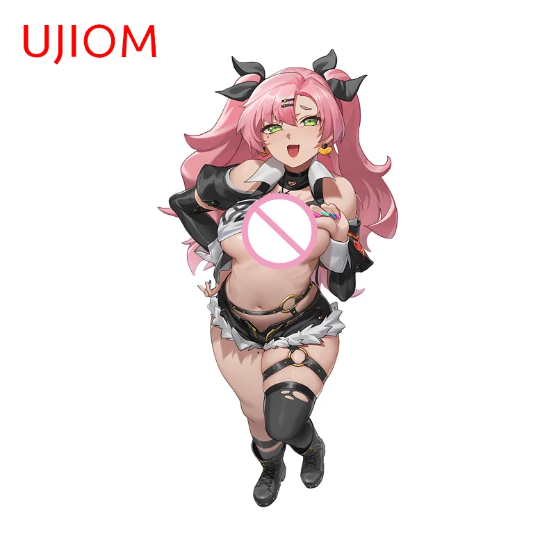 UJIOM Zenless Zone Zero Seductive Character Wall Sticker Creative Guitar Sunscreen PVC Decal Fashionable Windows Home Decor