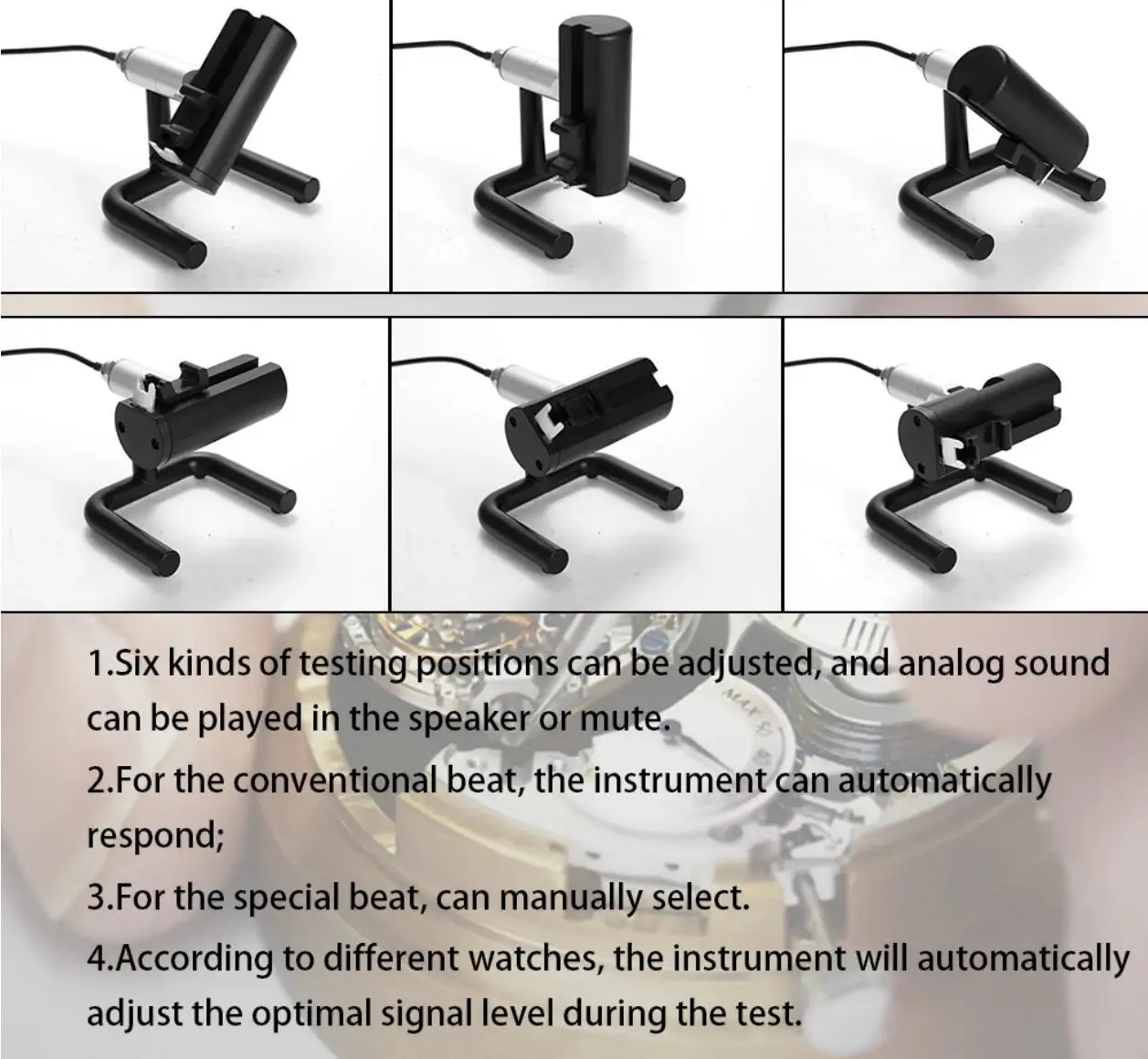 Weishi No.1000 Mechanical Watch Testing Detect Repair Tool Time Grapher Multi Functions Timer Machine Timegrapher Auto Calibrate