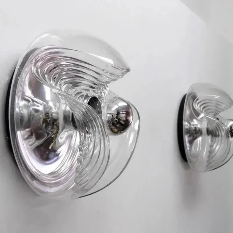 SANDYHA الحديثة الشمال الزجاج الشفاف قلادة ضوء الثريا الأنيقة لغرفة الطعام غرفة المعيشة غرفة نوم الممر LED الصغيرة