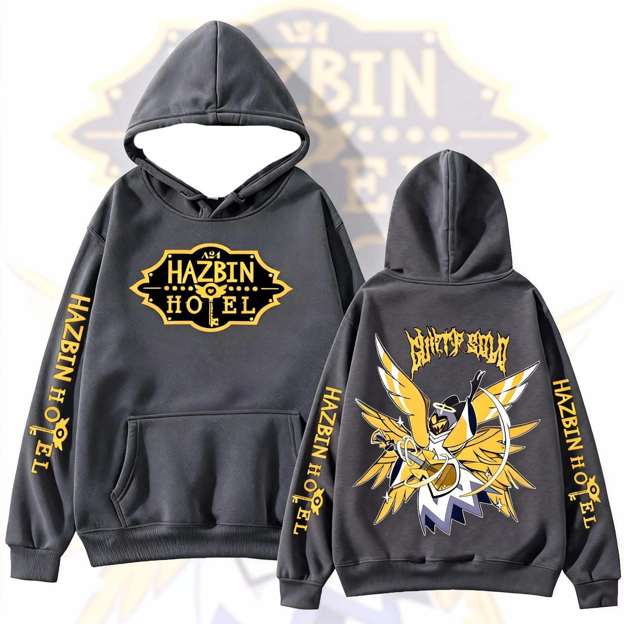 

Лидер продаж, готический темный анимационный веер, Тема Hell Inn, осенне-зимняя модная уличная толстовка для взрослых и детей, подарок