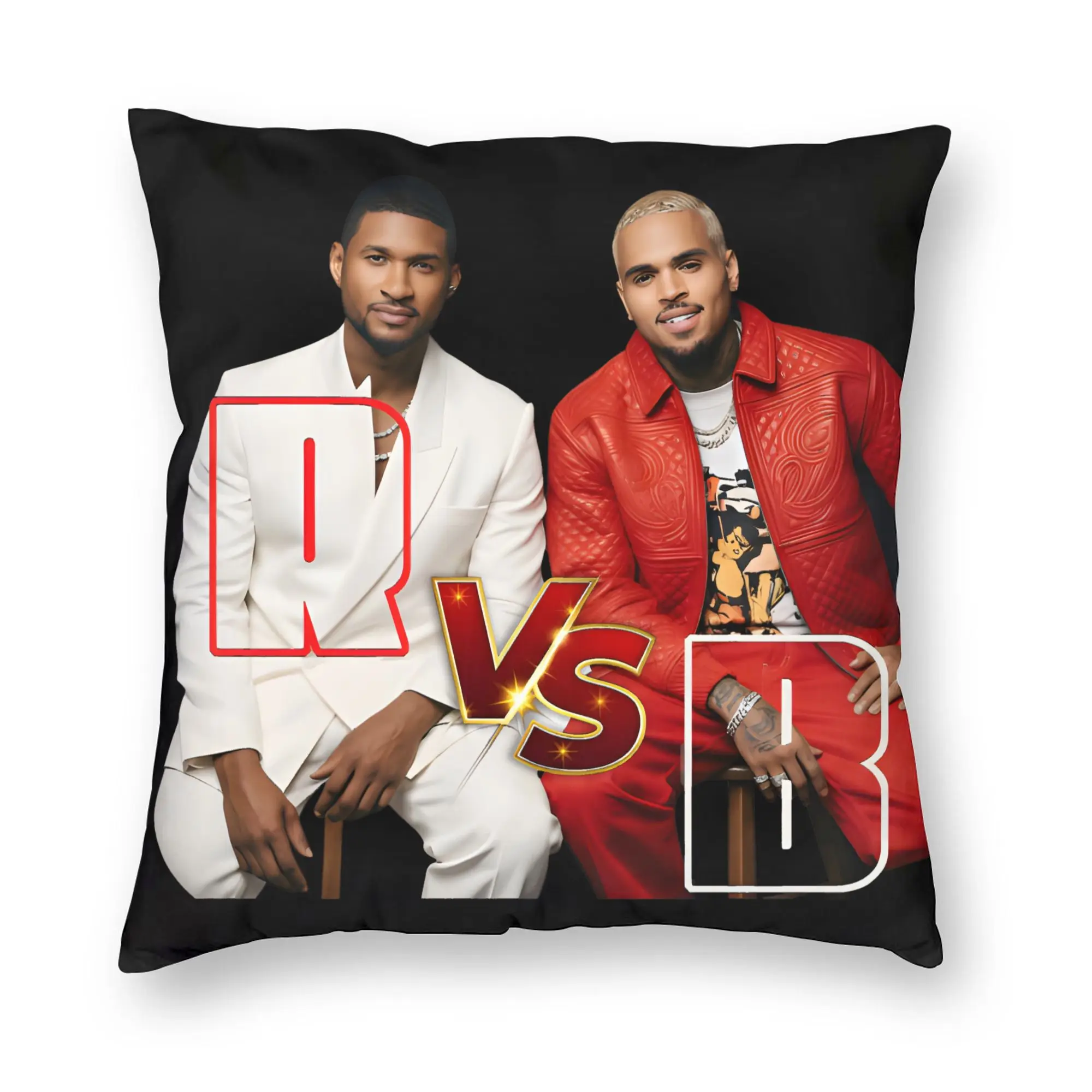 Chris Brown And Usher The Rb Tour Pillow Case  Raymond And Brown Graphic Pillow Cover Funny Pillowcases For Sofa Home Decor