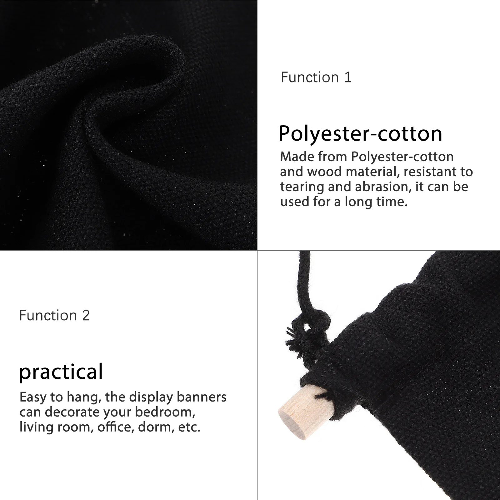 

2pcs Chest Pin Display Board Cotton-Polyester Wood Wear-Resistant Brooches Holder Wall Hanging Banner For Badge Jewelry