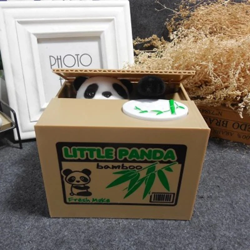 Money-Stealing Panda Piggy Bank: Creative Electric Piggy Bank, Savings Challenge, Children's Birthday Gift Toy