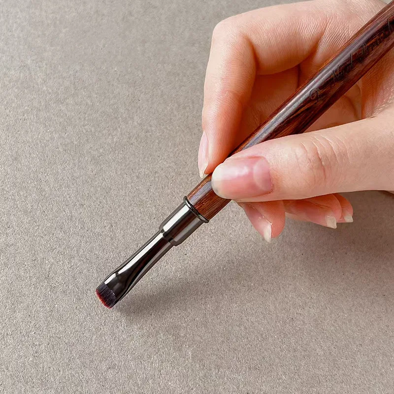 1/2 Uds. Pincel para pintar Gel de sándalo, arte de uñas para extensión de punta de Gel, accesorio de constructor acrílico, pinceles para decoración de uñas, pincel de Gel para uñas