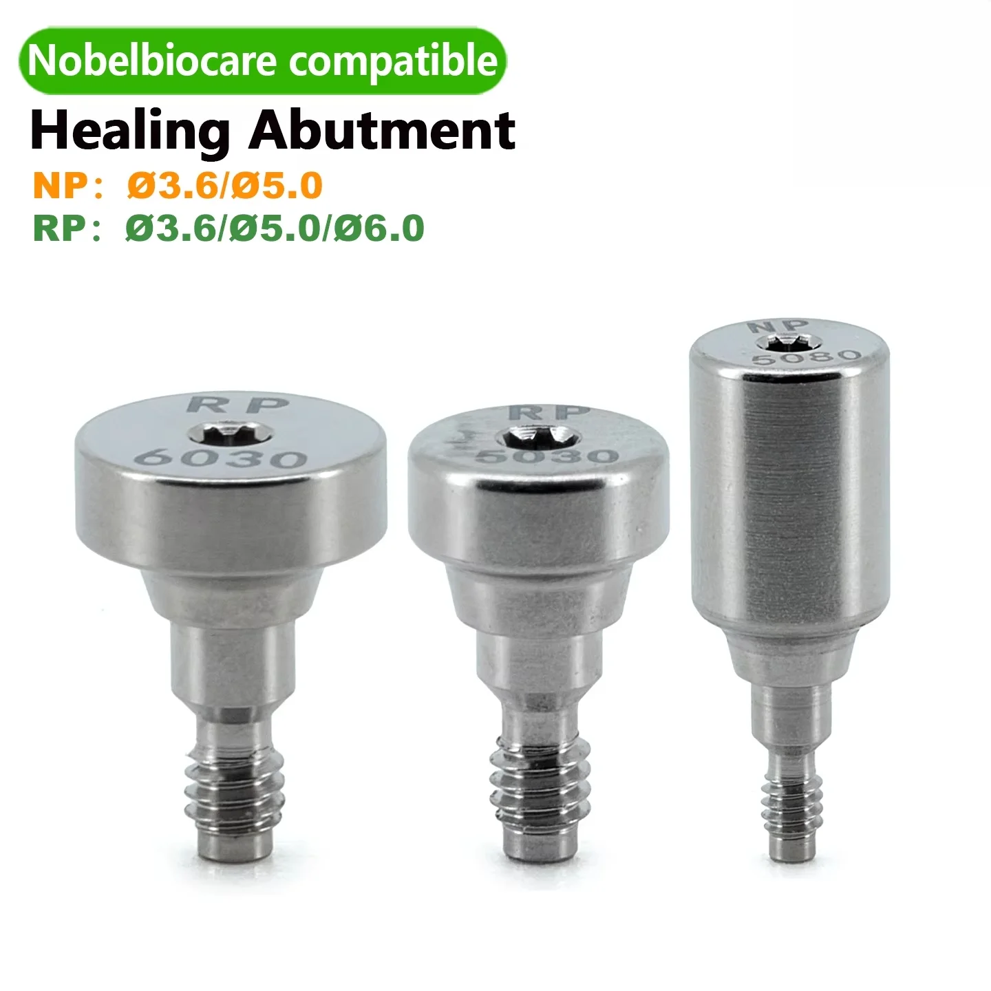 Nobel Biocare Compatible Healing Cap Abutment NP RP Titanium Screw Gingival Former Prosthetic Lab Components OEM Factory Direct